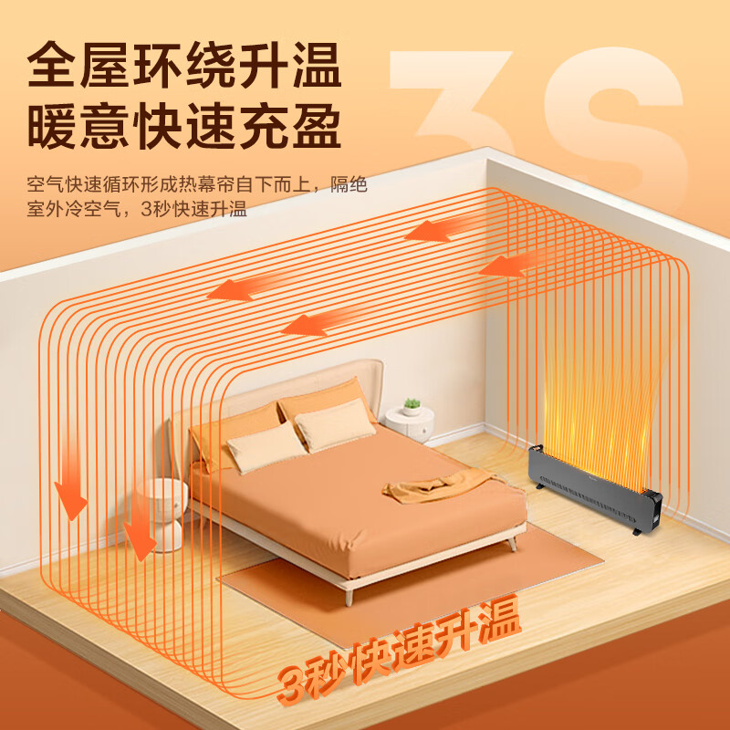 格力 踢脚线 NJF-X6020 1000/2000W高清大图