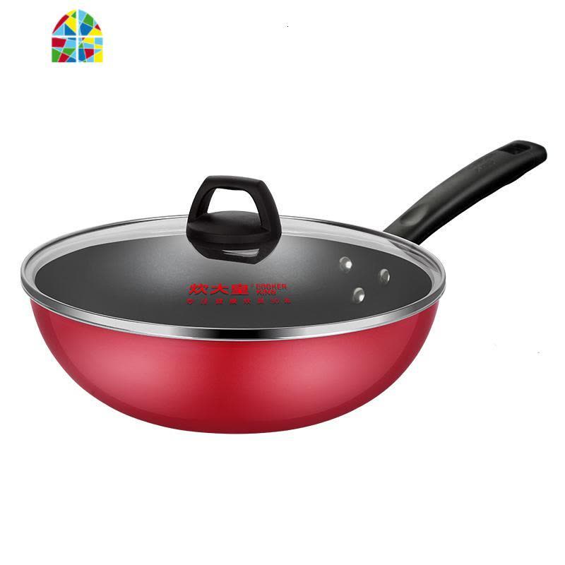 平底锅不粘锅炒锅 无烟家用不沾炒菜锅电磁炉燃气灶专适用 FENGHOU 直径30cm[加送木铲]图片