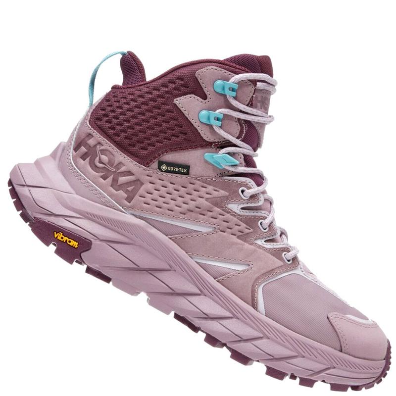 Hoka One One女运动鞋GORETEX户外鞋Hoka Anacapa Mid GTX缓震徒步鞋 Elderberry/Grape_Wine 38.5