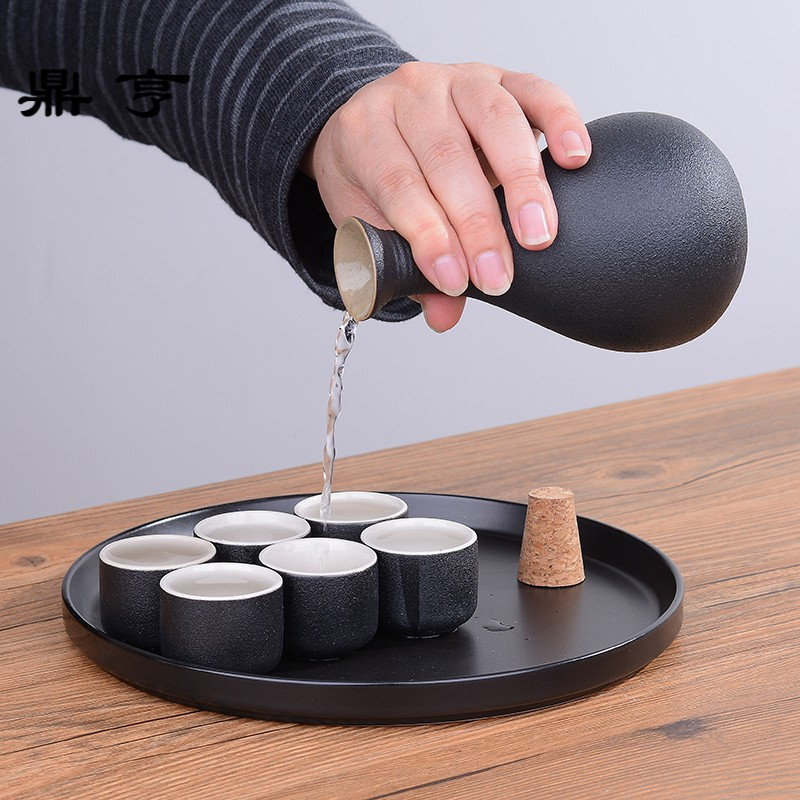 鼎亨特价复古陶瓷酒具分酒器白酒烈酒杯黄酒杯酒盅小酒杯创意酒壶