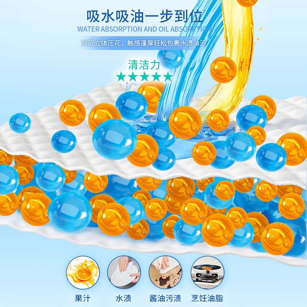 洁柔挂抽厨房纸200抽*4包 吸油吸水 悬挂式便利抽厨房纸高清大图