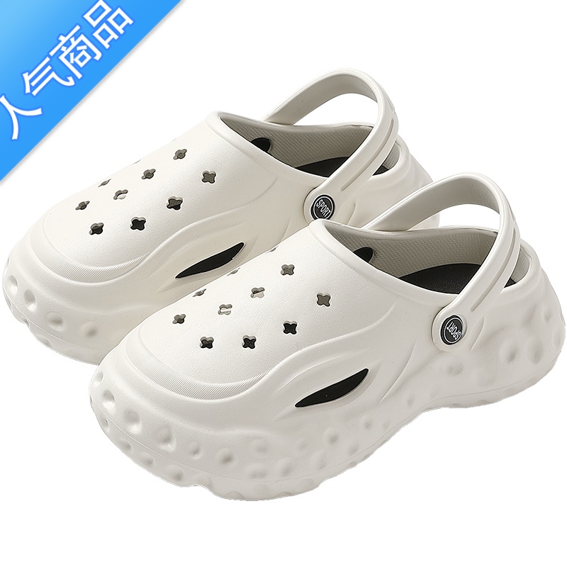 SUNTEK洞洞鞋女款外穿凉鞋2023新款包头厚底防滑网红沙滩凉拖鞋女士夏季高清大图