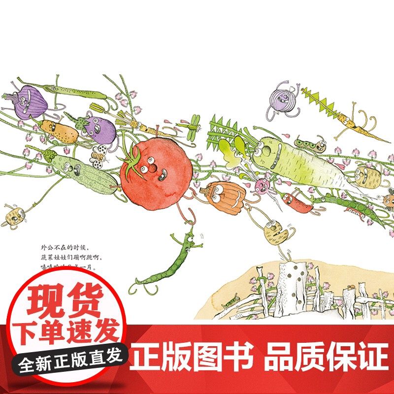 外公的菜园子硬壳精装绘本图画书适合3岁以上中国少年儿童出版社正版童书充满童趣和想象力认识蔬菜了解蔬菜的特点高清大图