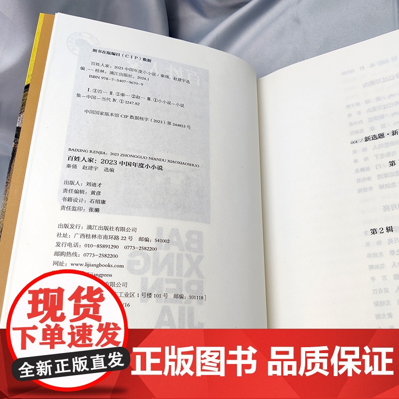 百姓人家:2023中国年度小小说(漓江版年选) 秦俑 赵建宇 选编 漓江出版社 正版书籍高清大图