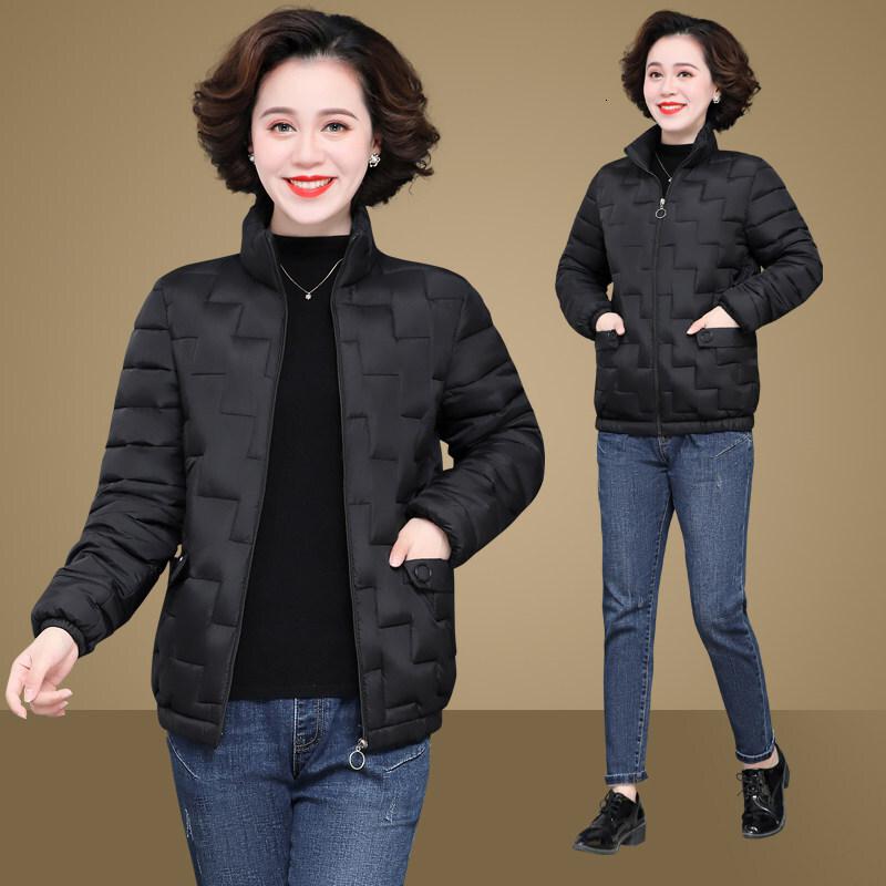 迪鲁奥（DILUAO)羽绒服妈妈冬装洋气40岁50中年女秋冬外套中老年小_339 2XL 黑色
