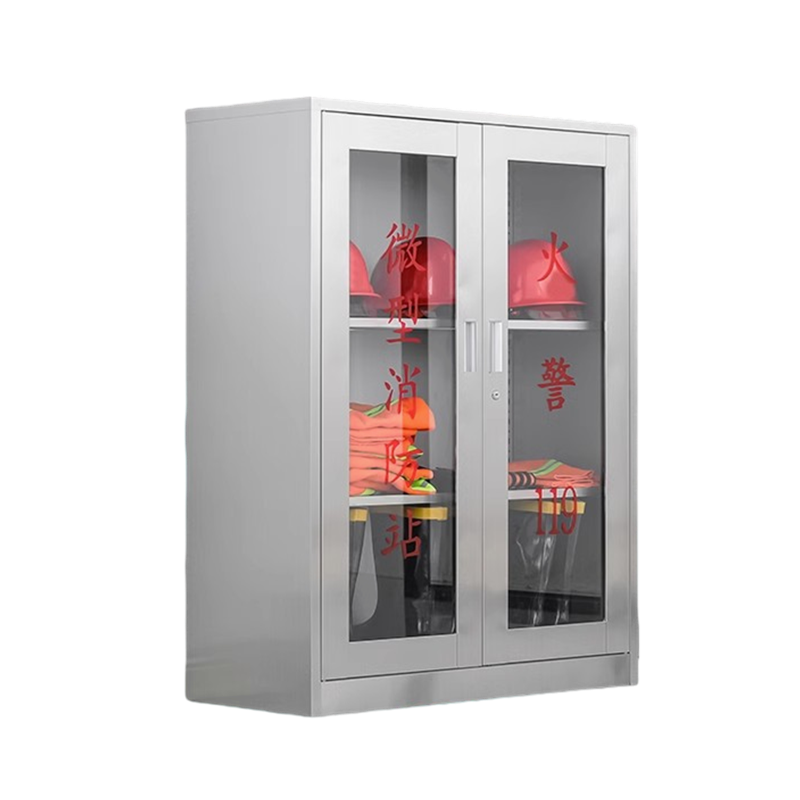 迅迈 201不锈钢消防柜 灭火器材存放柜 微型消防站 40*90*120cm 单位;台高清大图