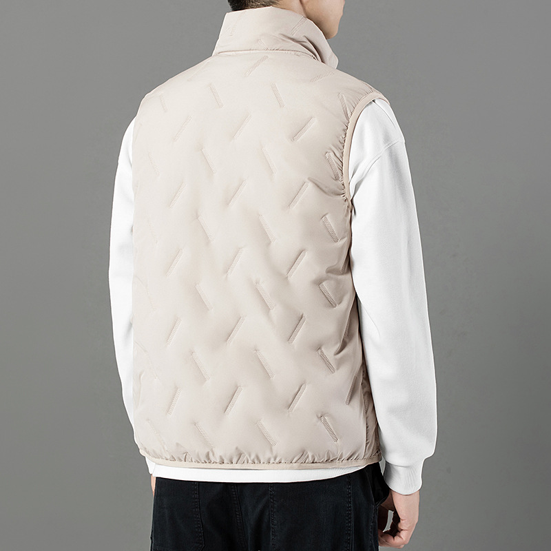 啄木鸟羊羔绒马甲男士秋冬新款加绒潮流立领坎肩百搭保暖马夹外套高清大图