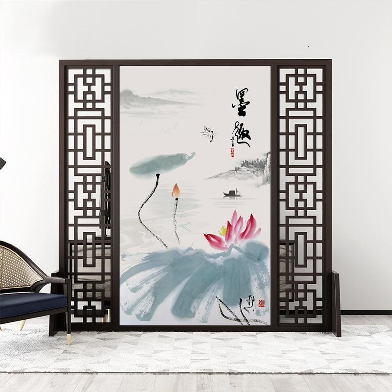 BONJEAN中式屏风隔断墙实木客厅座屏卧室遮挡现代入户玄关办公室家用双面