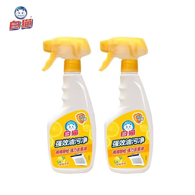 白猫强效油污净500g瓶家用厨房油烟机灶台清洁剂强力去油污清洗剂高清大图