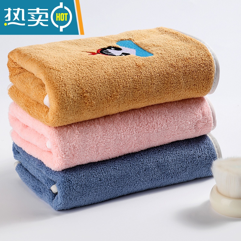 敬平擦头毛巾家用头发吸水速干包头斤2021新款女加厚速干帽 粉红色干发帽高清大图