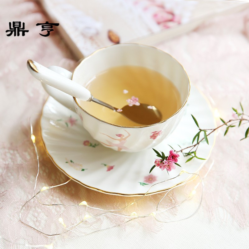 鼎亨那些时光 欧式骨瓷咖啡杯碟套装 陶瓷花茶杯下午茶杯子红茶杯