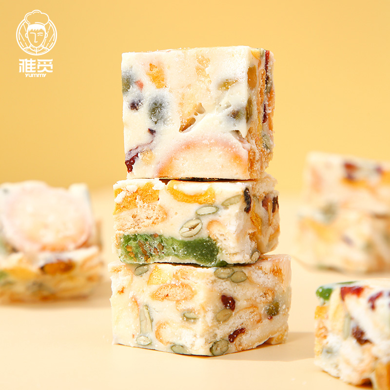 雅觅 芒果奶酪综合 雪花酥 300g/盒高清大图