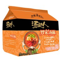 统一 汤达人 酸酸辣辣豚骨味方便面125*5袋五连包 酸酸辣辣豚骨味韩式辣牛肉汤面面皮拌凉皮凉拌面泡面速食整箱