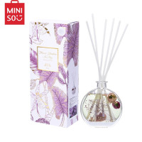 名创优品(miniso) 雾笼花影无火香薰 居家室内房间卧室藤条香氛精油 卫生间厕所空气清新剂90ML