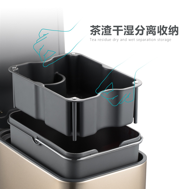 垃圾桶 优百纳 CP8L-Y 方形桶 揭盖式 8 银色高清大图