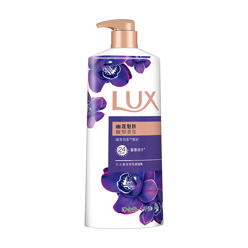 力士(LUX)精油香氛沐浴乳(幽莲+樱花+慕爱)1KGX2+350G+100GX2沐浴套装 各种肤质成人适用[联合利华]
