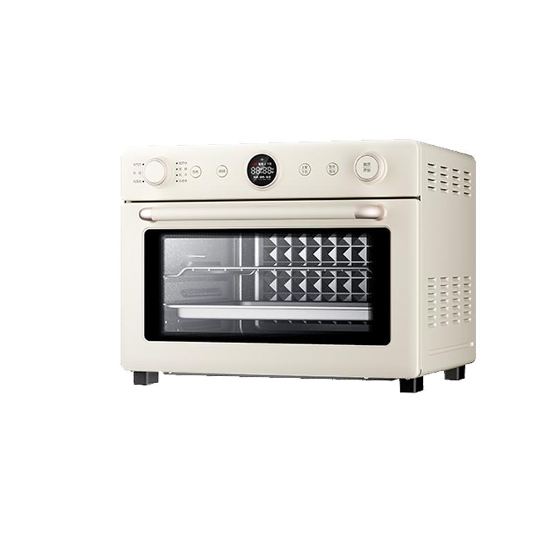 美的(Midea)PT2520W空气炸石墨烯免预热烤箱 家用小型全自动多功能空气炸锅电烤箱 百搭浅杏色 无油空气炸