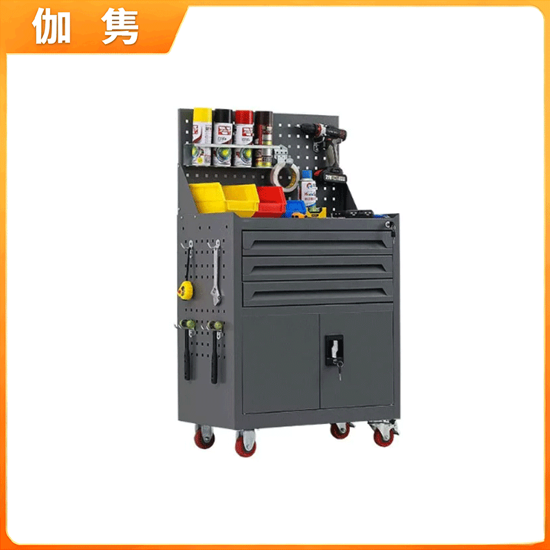 伽隽 工具车 三抽带挂板 个高清大图