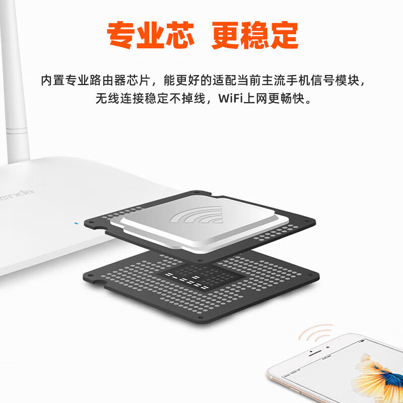 腾达(Tenda) F6 300M 4天线无线路由器家用智能 信号放大WiFi无线穿墙高清大图