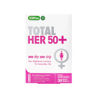 [50岁妈妈营养条:关爱妈妈]英国VitPlus+50岁女士每日营养条鱼油+氨基葡萄糖+钙D维D+矿物质 30条/盒