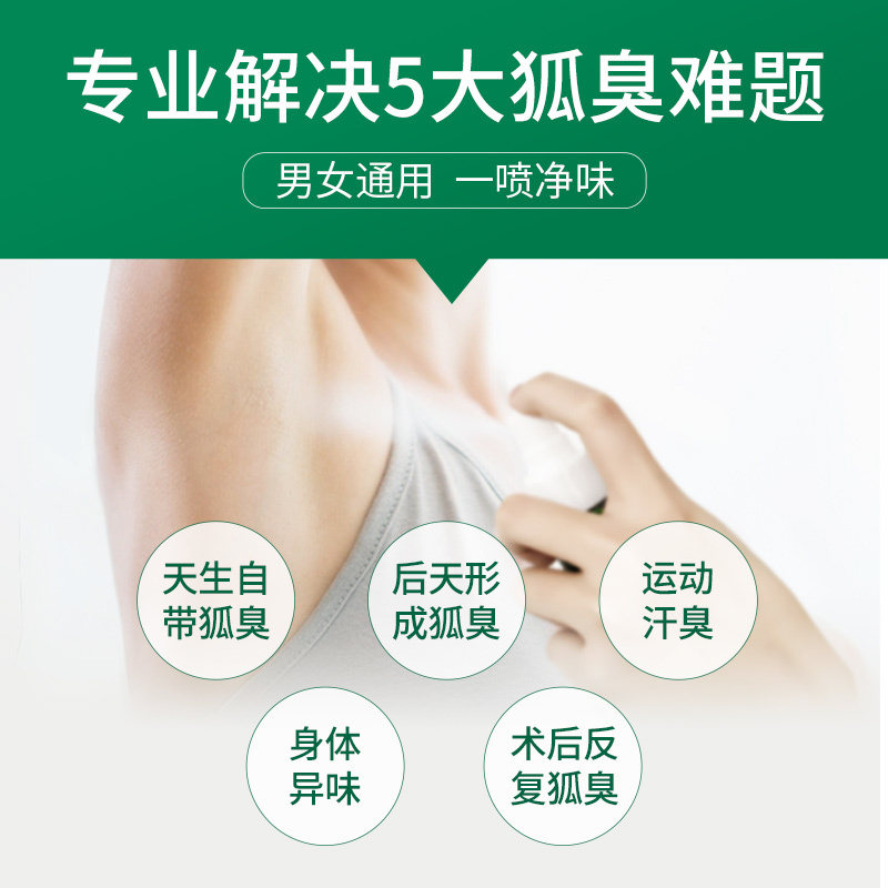 舒友阁狐臭净味水去狐臭腋臭止汗露汗臭身体净味止汗露