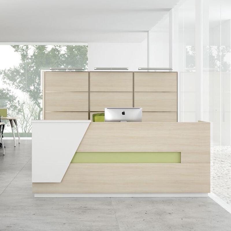 北京德诚和朗格系列板式前台办公桌长方形接待台公司咨询台收银台高清大图