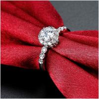 R839-CCouple Love Gold Rings铂金订婚戒指男女钻石情侣简约日韩送女朋友七夕情人节礼物
