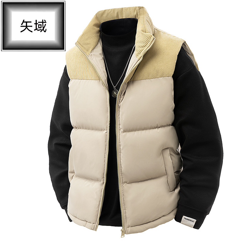 矢域男士棉衣冬季加厚保暖羽绒棉服防风防水修身立领设计时尚百搭高清大图