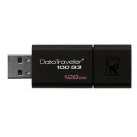金士顿(Kingston)DT100G3 128GB USB 3.0 U盘 黑色 128G 高速大容量U盘