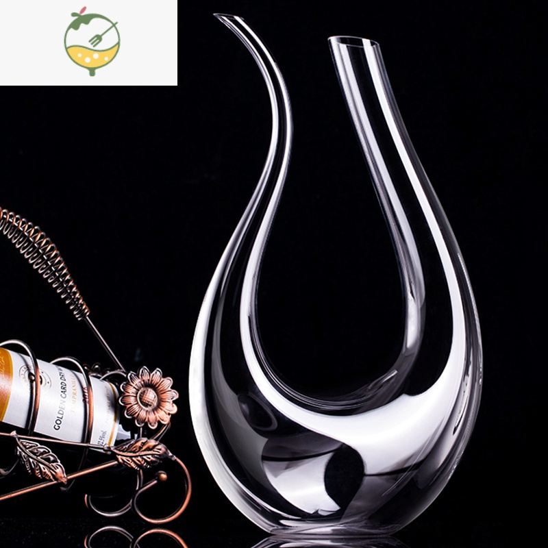 yicheng网红红酒醒酒器套装家用奢华欧式u型水晶创意个性快速醒酒壶