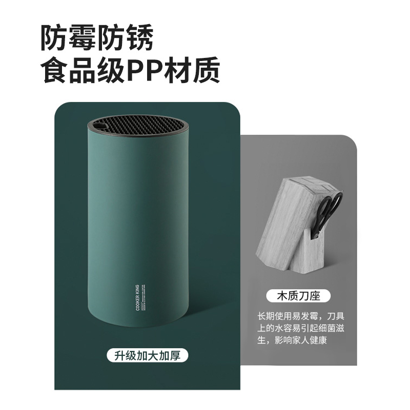 炊大皇刀具套装厨房家用锋利不锈钢切菜切肉切片水果刀全套菜刀 轻锋 五件套（祖母绿） 60°以上 16cm 130m装高清大图