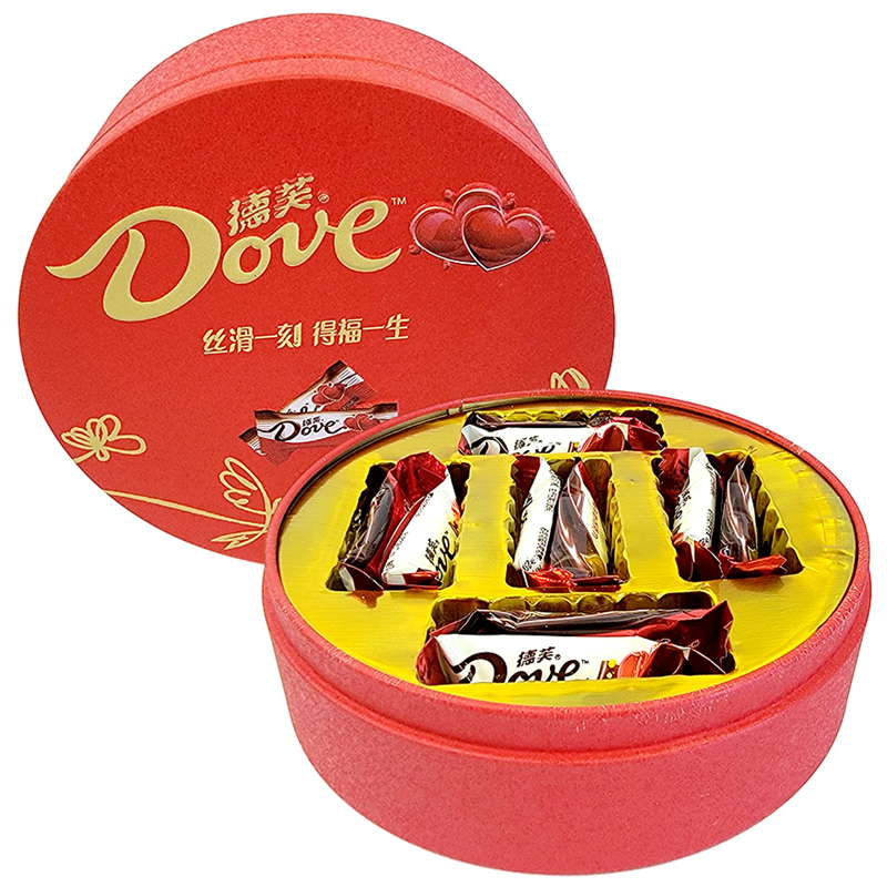德芙巧克力礼盒装丝滑牛奶巧克力6-16颗圆形铁盒婚庆结婚喜糖礼品