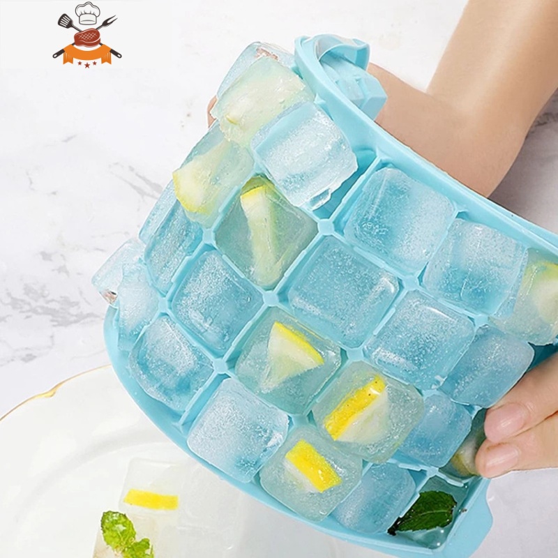 硅胶冰格制冰盒自制辅食做冰球器家用小型速冻器冰箱冻冰块模具 敬平 36格 粉色[一个装]高清大图