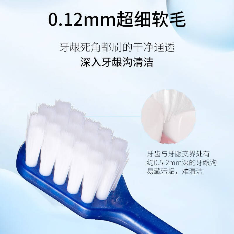 奥朴兰诗ORIPURUS 宽头薄款口腔护理牙刷 软毛款 4支装