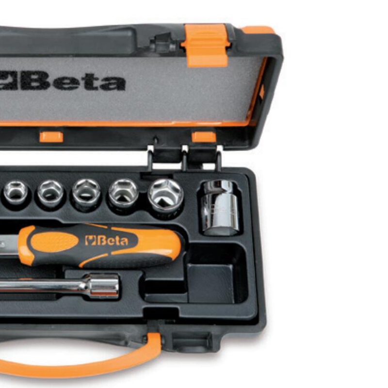 百塔(Beta) 12件装，3/8“驱动六角/十二角套筒及配件组套高清大图