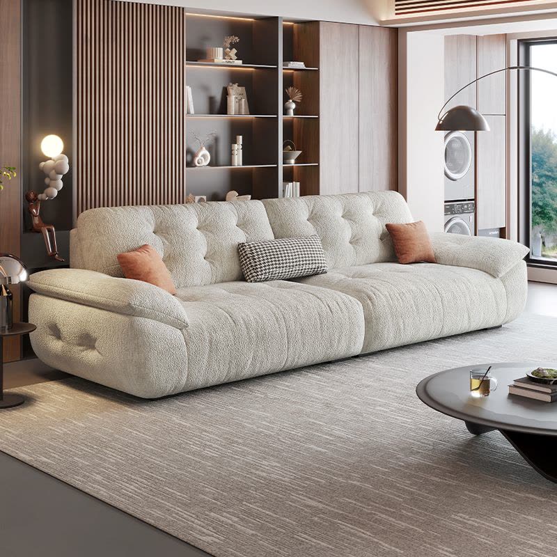 欧梵森 沙发简约现代布艺沙发小户型亲肤雪尼尔绒双人客厅直排沙发组合套装网红款客厅家具沙发套装图片