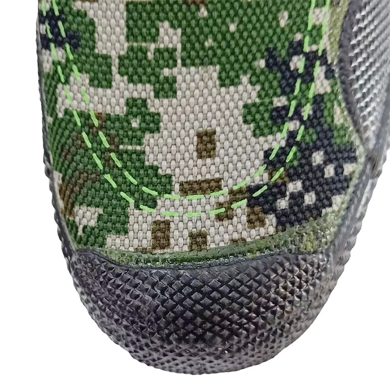 邦能之星迷彩鞋胶鞋解放鞋工地干活鞋劳保鞋防滑耐磨黄色胶鞋作训帆布迷彩鞋N58191高清大图