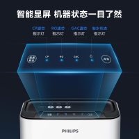 飞利浦(PHILIPS) 家用净水器Erie600 一级水效 1.7L/min末端流速 纯/净双出水RO反渗透纯水机AU
