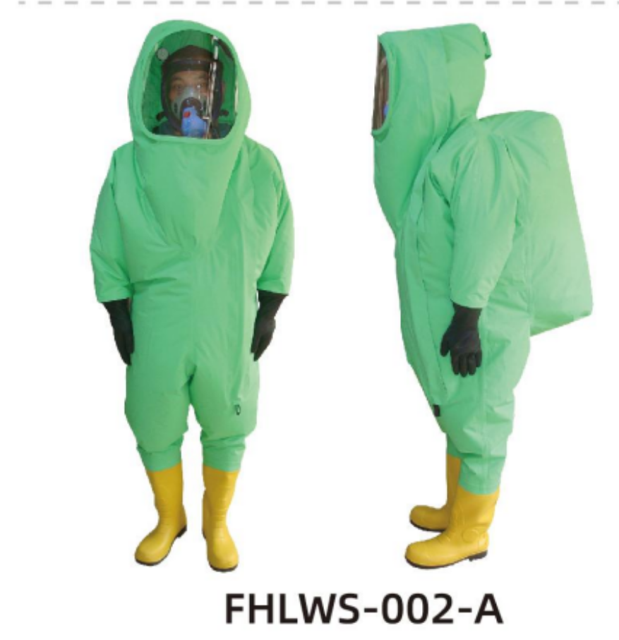 劳卫士-重型防化服(连体式全封闭)-FALWS-002-A 中号L码高效防护耐腐蚀全方位密封设计高清大图