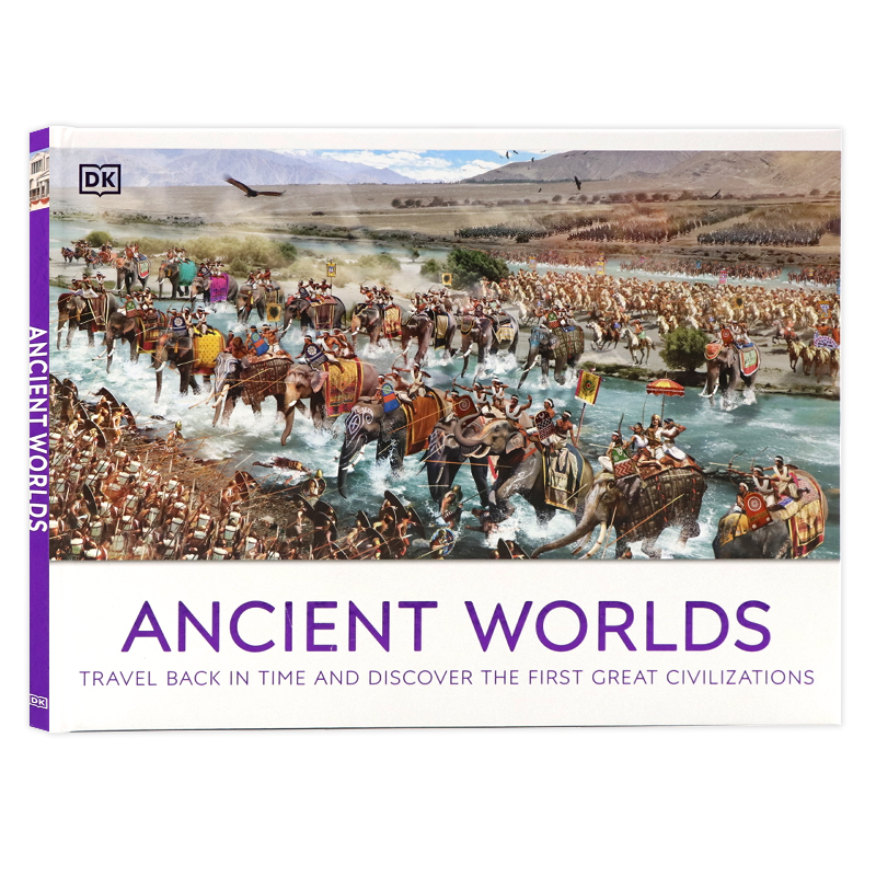 [正版]DK穿越时空的古代世界 英文原版绘本 Ancient Worlds Travel Back in Time 儿高清大图