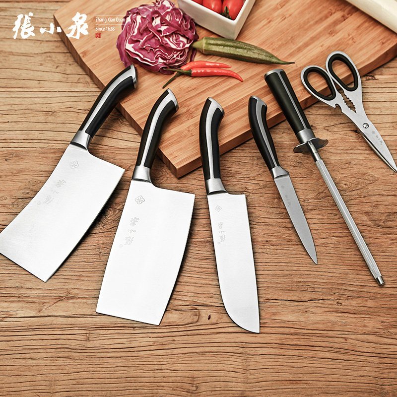 张小泉(Zhang Xiao Quan)套刀DC0147比翼双飞厨房不锈钢七件套菜刀切片刀刀具组合
