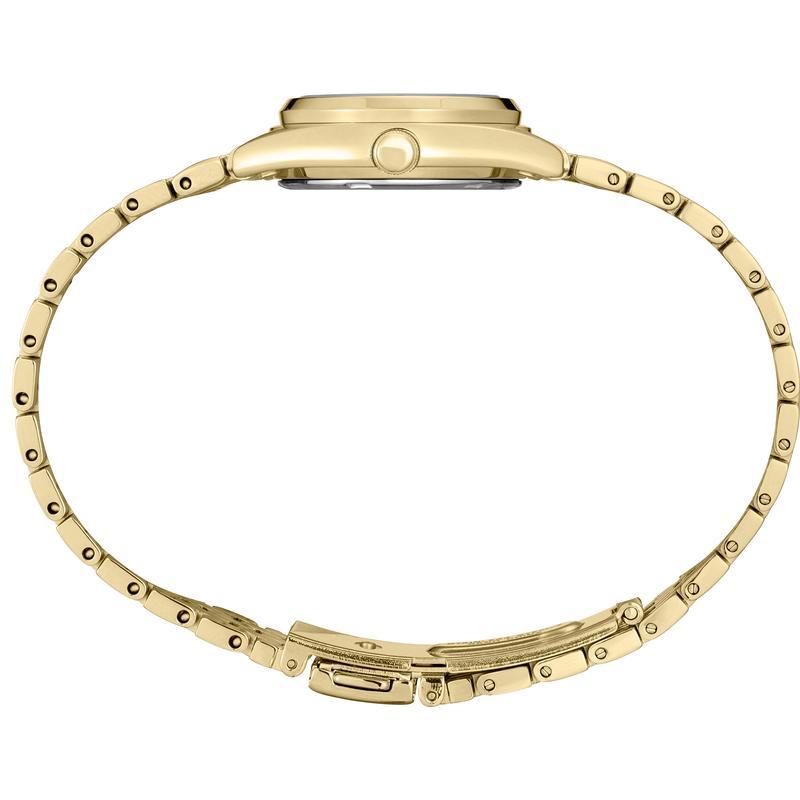 SEIKO/精工 女士手表 Essentials系列小金表 白盘钢带钢带防水女表SUR440