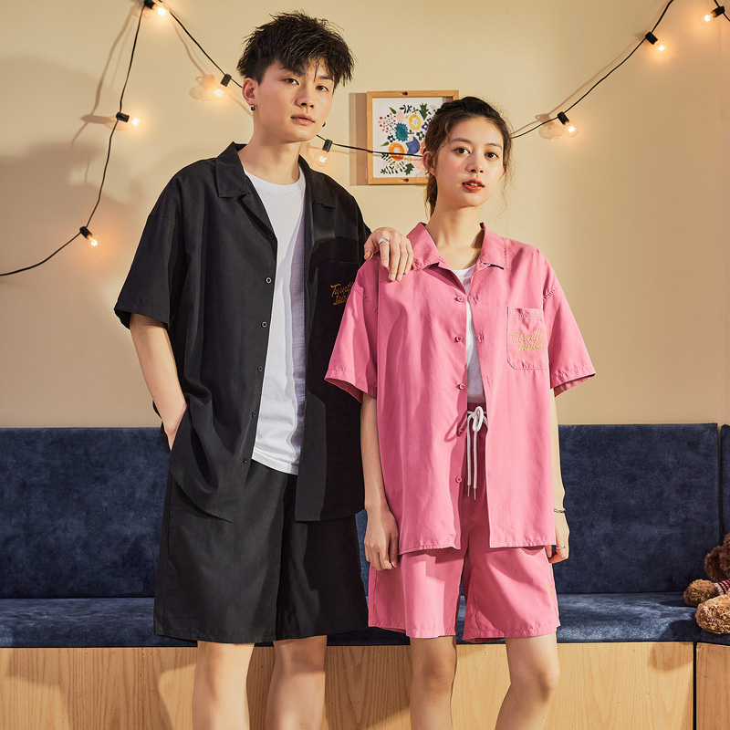 唐狮夏季情侣男女宽松桃皮绒休闲卫裤潮(不是只是休闲裤)