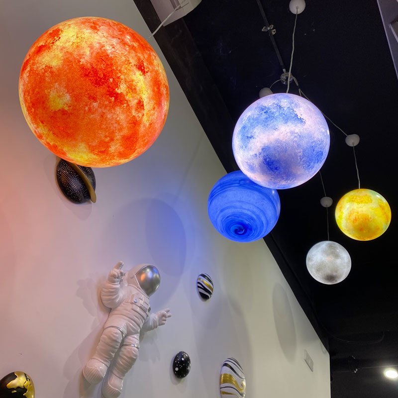 流浪星球灯吊灯星空装饰灯 直径80cm 木星高清大图