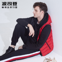 波司登轻薄羽绒马甲短款连帽时尚帅气男羽绒服夹克背心b80131003