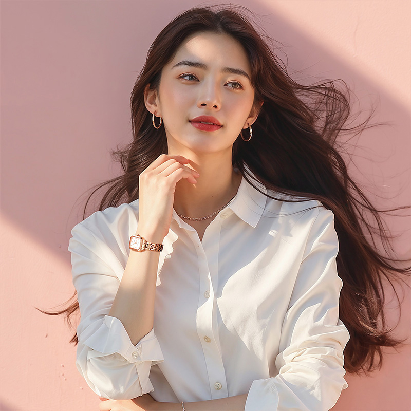 天王表 时尚精致小表盘女表气质简约方形石英表送女友生日礼物推荐31542高清大图