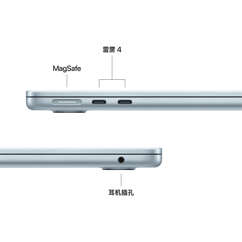 Apple 26款 MacBook Air 13英寸 M5 10+8核 16GB 512GB 天蓝色 笔记本电脑高清大图