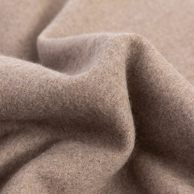 苏宁宜品羊绒混纺女士百搭围巾保暖纯色舒适加厚加长卡其色y0082