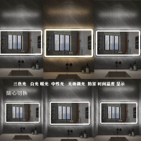 定制浴室镜阿斯卡利卫生间镜子挂墙洗漱台智能壁挂洗手间带灯触摸屏防雾led镜 500mm*700mm