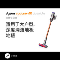 戴森(Dyson)吸尘器 V10 Absolute 双主吸头 60分钟续航 整机过滤 强力除螨 双主吸头+4款配件吸头